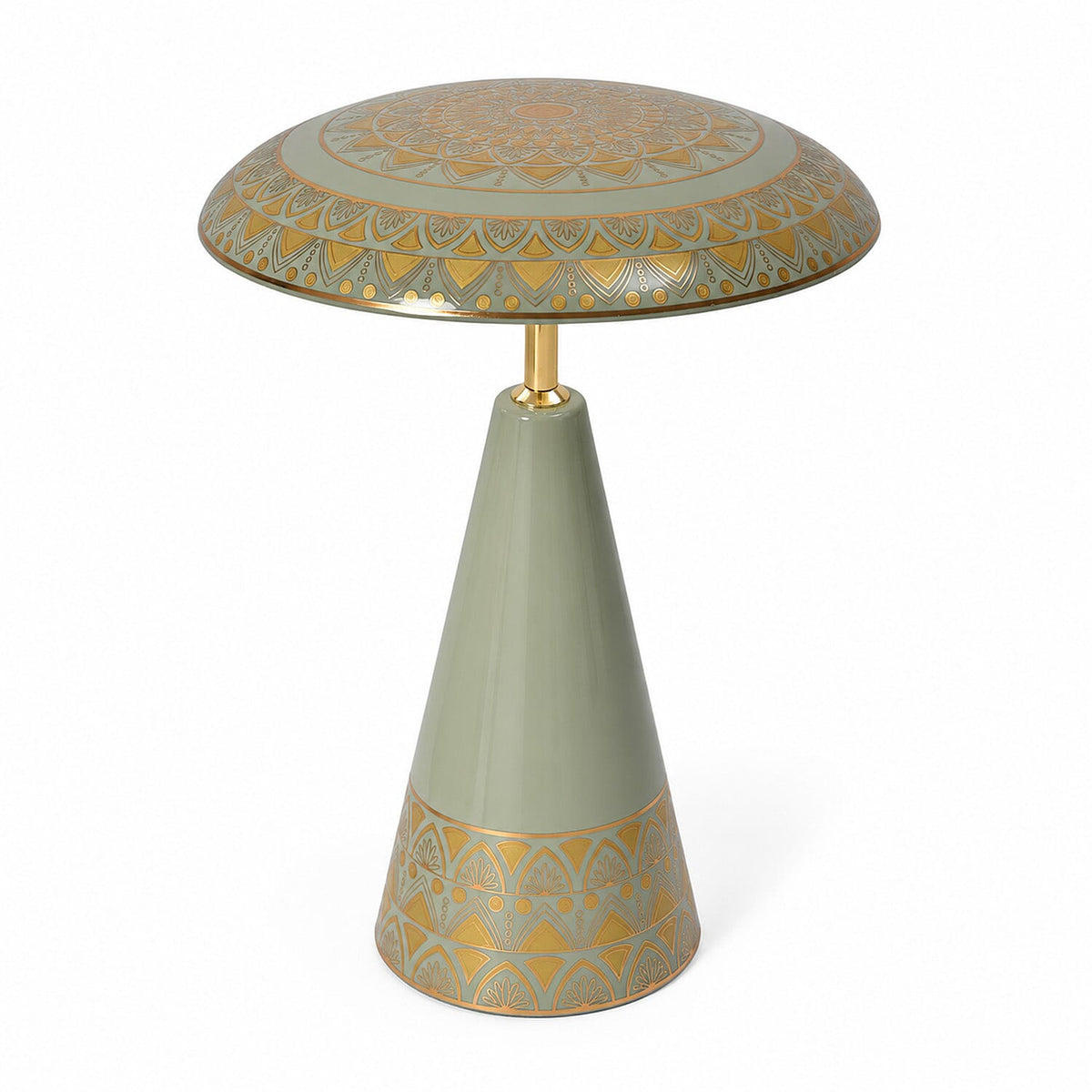 Livmore Black and Gold Magnetic Table Lamp (3 Color Change When Touch Top and Long Press on The Top)