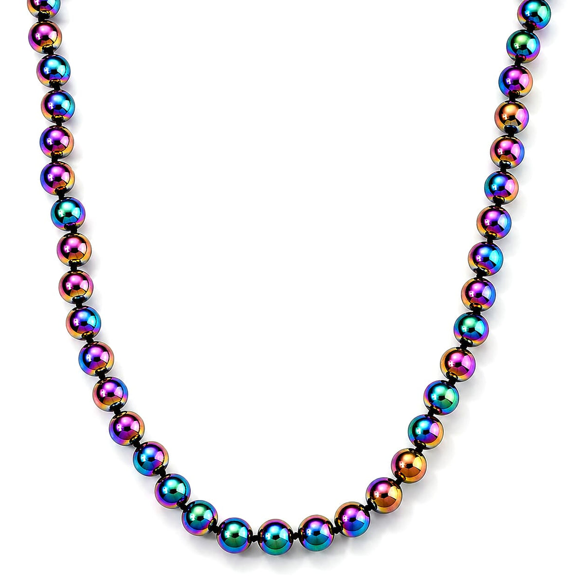Terahertz Beaded Necklace in Stainless Steel 20 Inches (300.00 ctw )