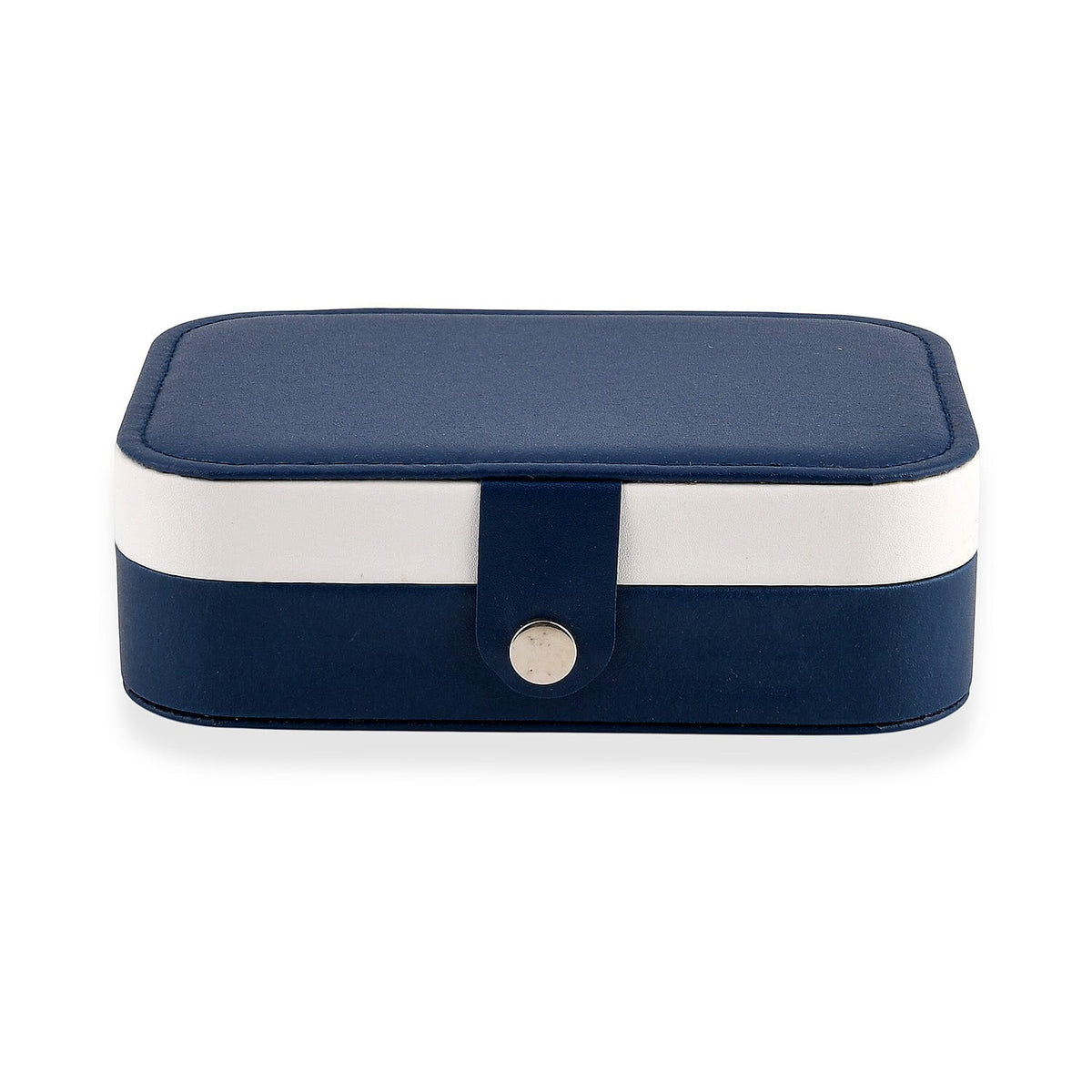 Cream Faux Leather Jewelry Box