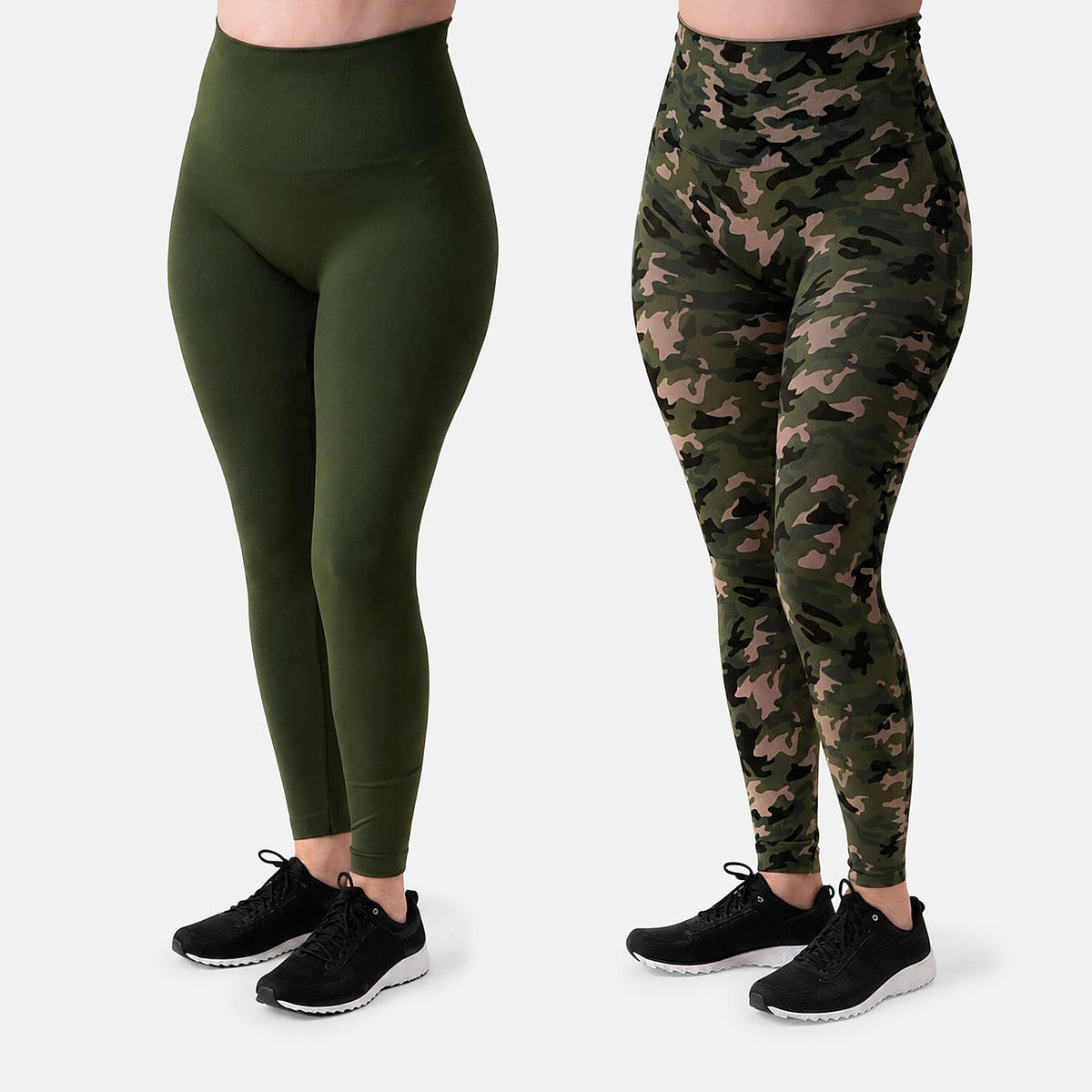 Breezies Clay/Brick Set of 2 Seamless Legging-L