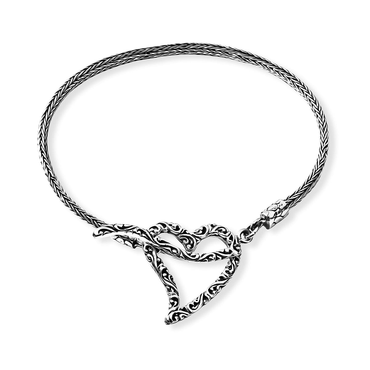 D''Joy Bali Legacy Tulang Naga Chain Bracelet in Sterling Silver (7.25 In) 8.90 Grams