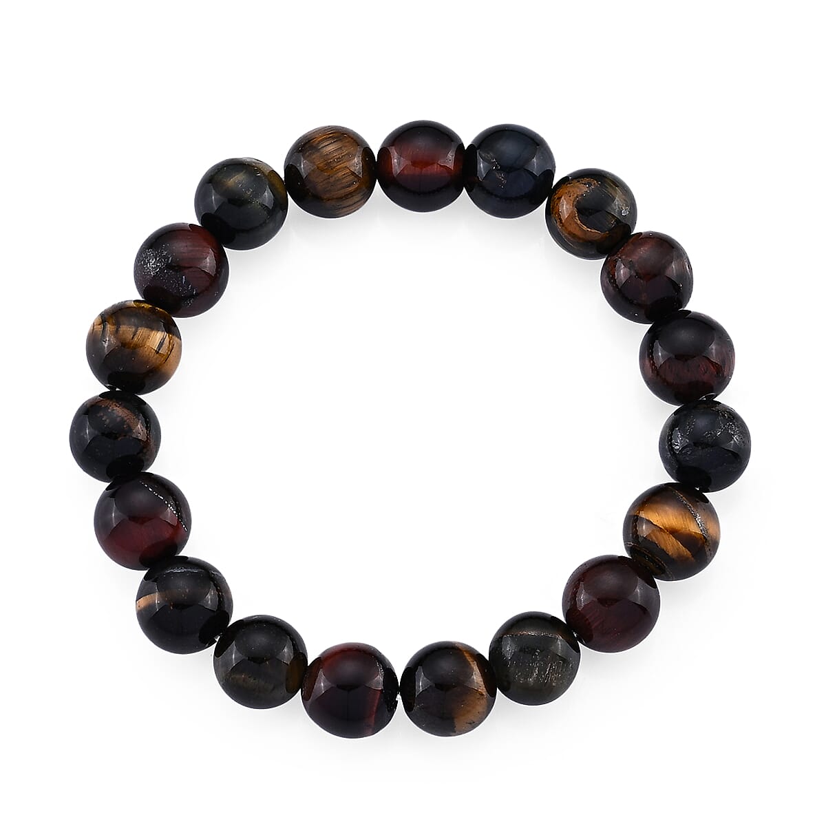Tigers Eye Beaded Stretch Bracelet 140.00 ctw 8669992