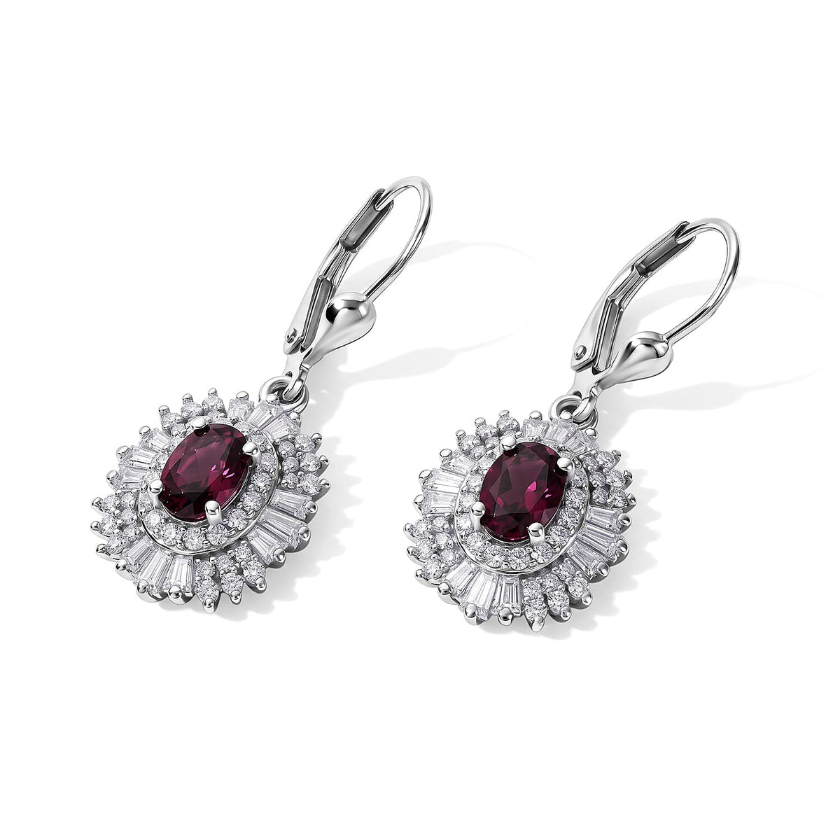 D''Joy AAA Kagem Zambian Emerald and Moissanite 2.10 ctw Earrings in Rhodium Over Sterling Silver