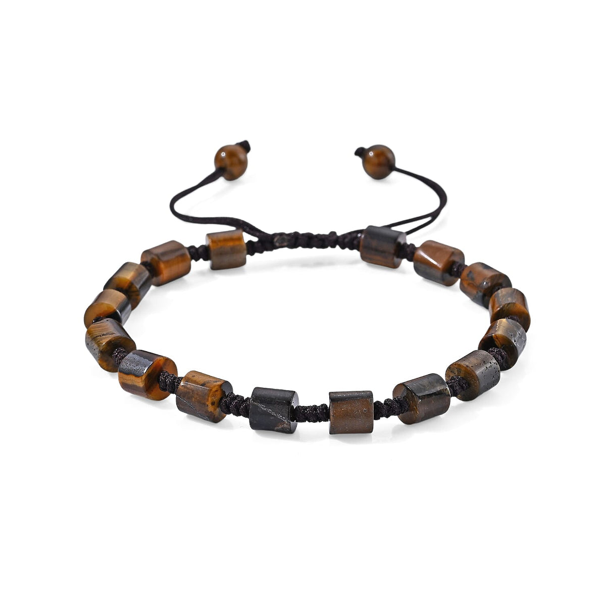 Gold Sandstone 30.00 ctw Cord Beaded Bareel Bracelet (6-9In)
