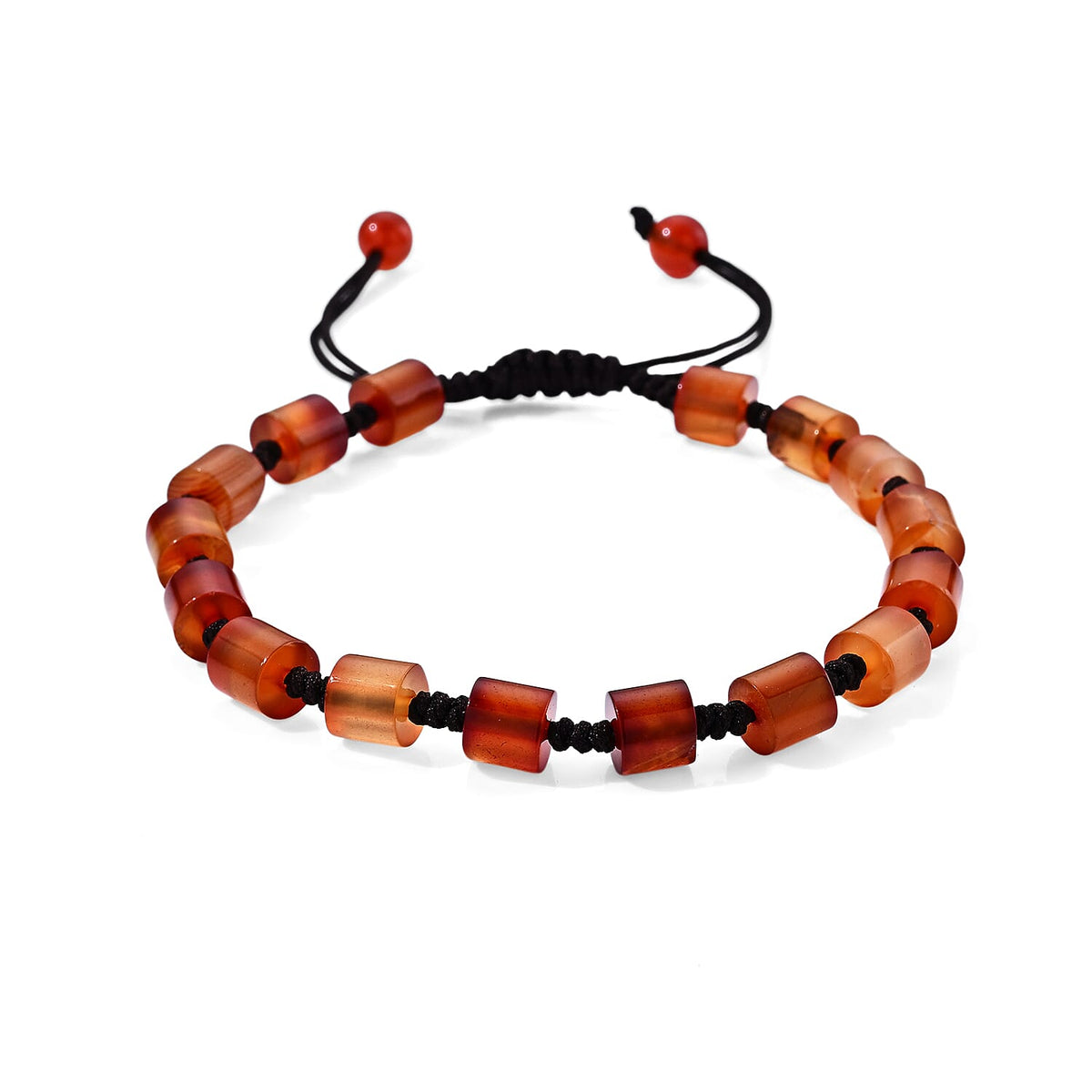 Gold Sandstone 30.00 ctw Cord Beaded Bareel Bracelet (6-9In)