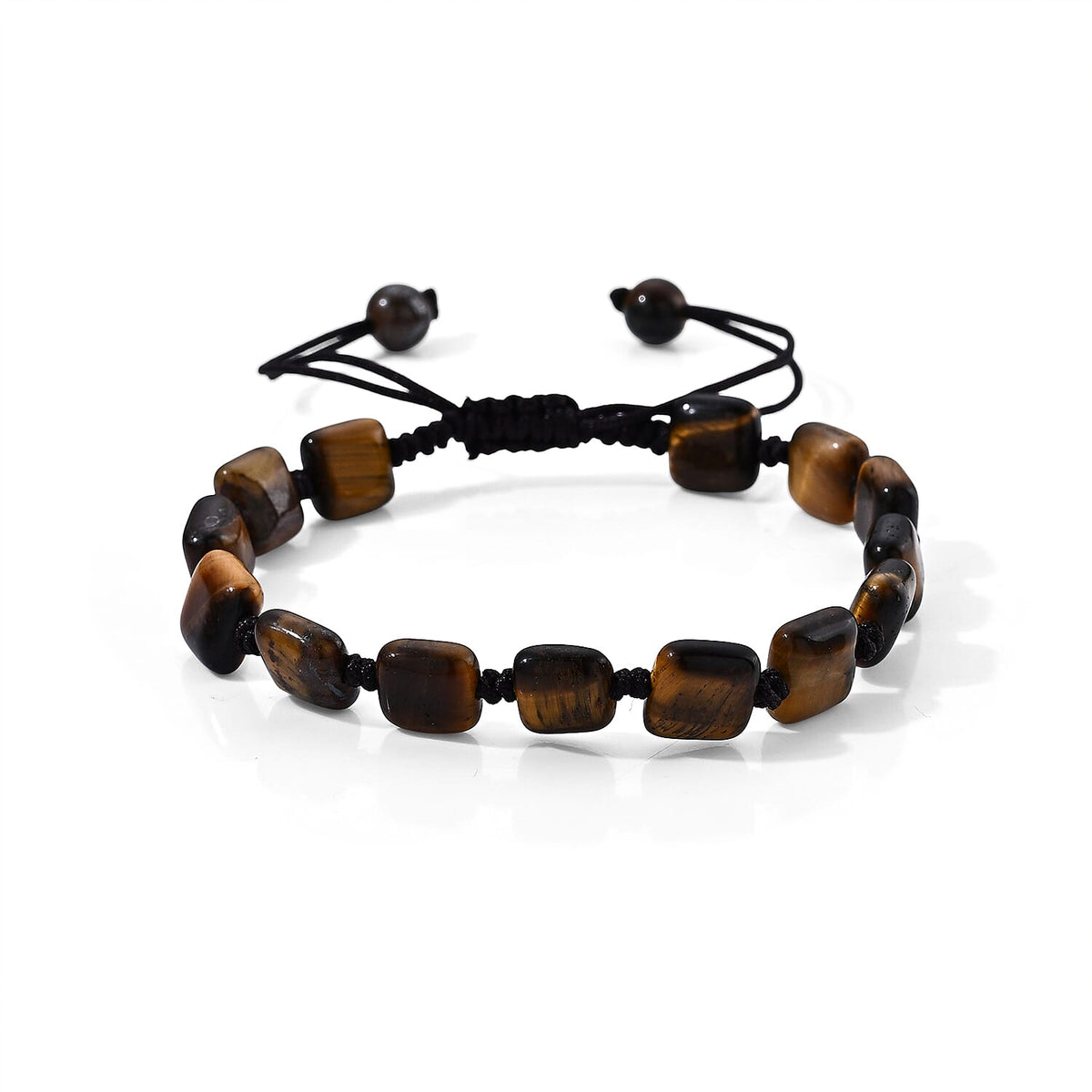 Agate 28.00 ctw Cord Beaded Cushion Bracelet (6-9In)