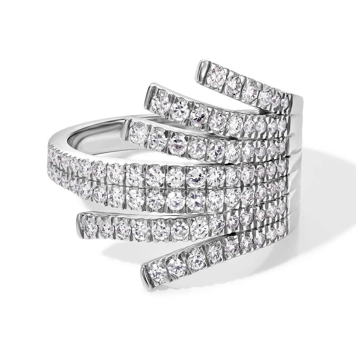 Luxuriant Lab Grown Diamond (G-H, SI) Ring in 18K Vermeil YG and Rhodium Over Sterling Silver (Size 10.0) 1.00 ctw