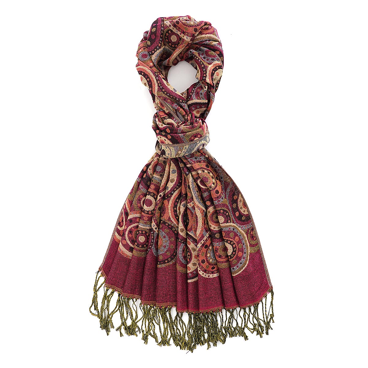 La Marey Pink Set of 3 Jacquard Scarf