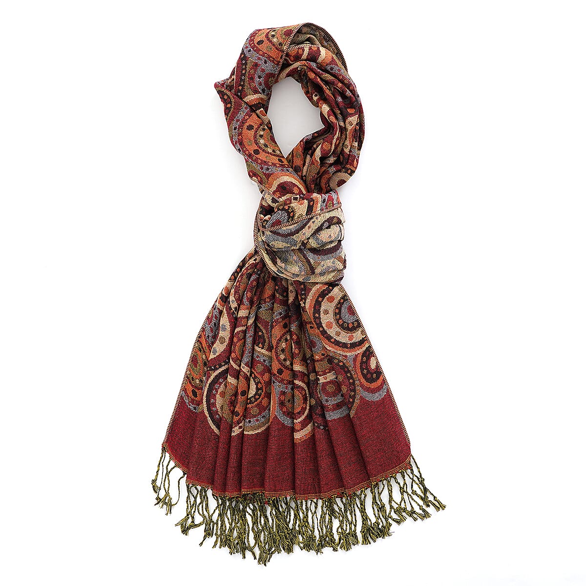 La Marey Pink Set of 3 Jacquard Scarf