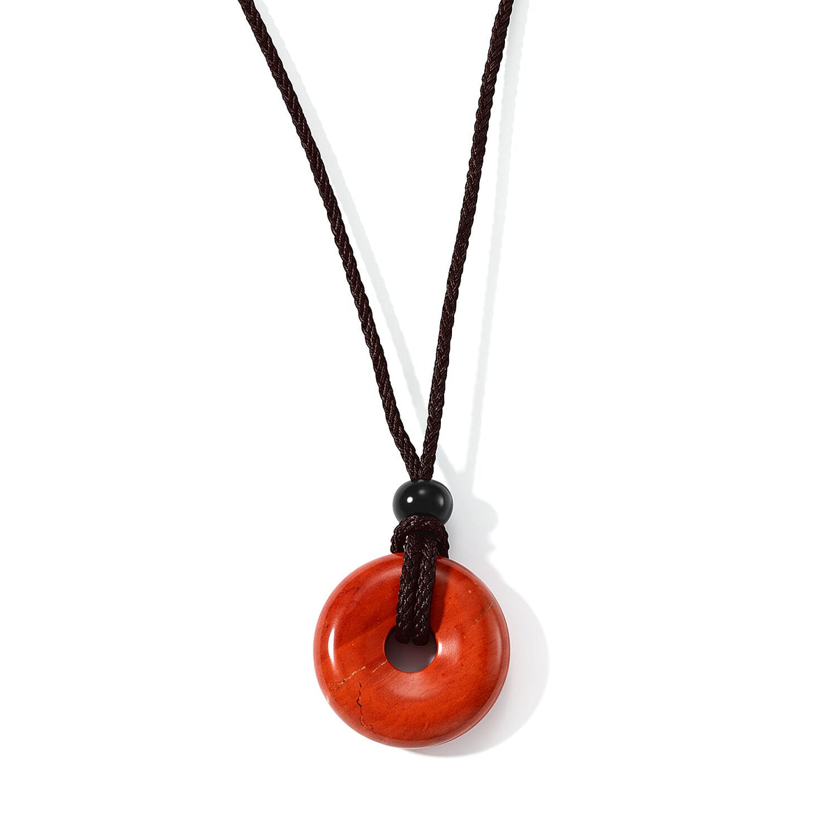Green Aventurine 20.00 ctw Donut Necklace in Cord 20 Inches