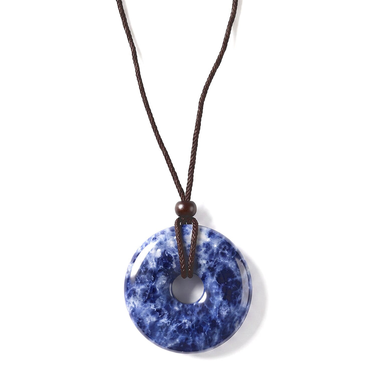 Green Aventurine 20.00 ctw Donut Necklace in Cord 20 Inches
