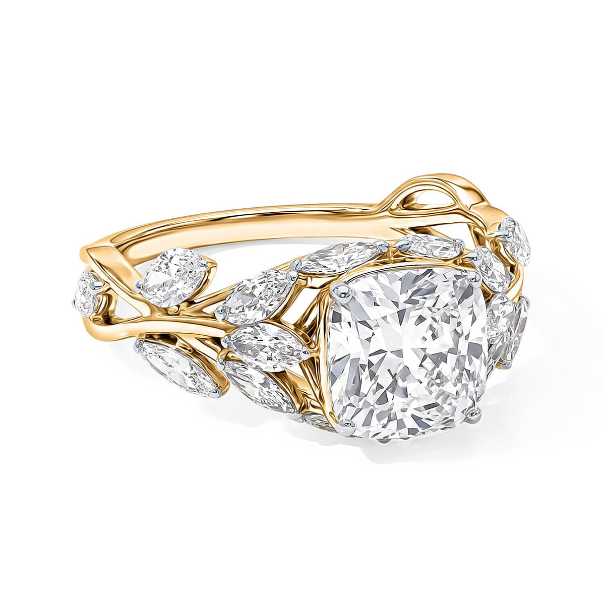 14K Yellow Gold Luxuriant Lab Grown Diamond (G-H, SI) Ring (Size 10.0) 3.50 ctw