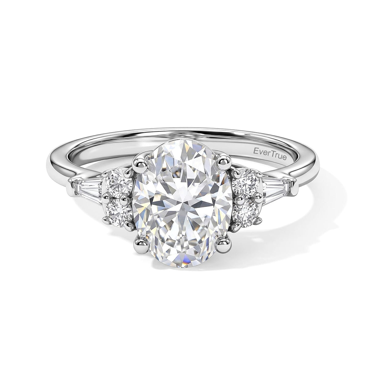 EverTrue Niassa Ruby (FF) and Moissanite 3.00 ctw Ring in 18K YG Plated (Size 10.0)