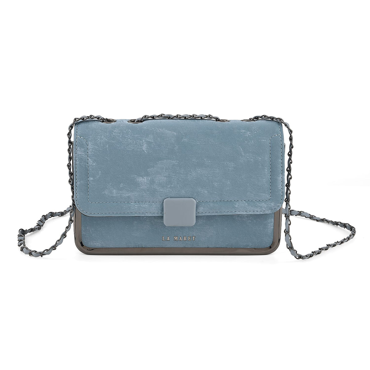 La Marey Coffee Faux Leather Wallet with Strap