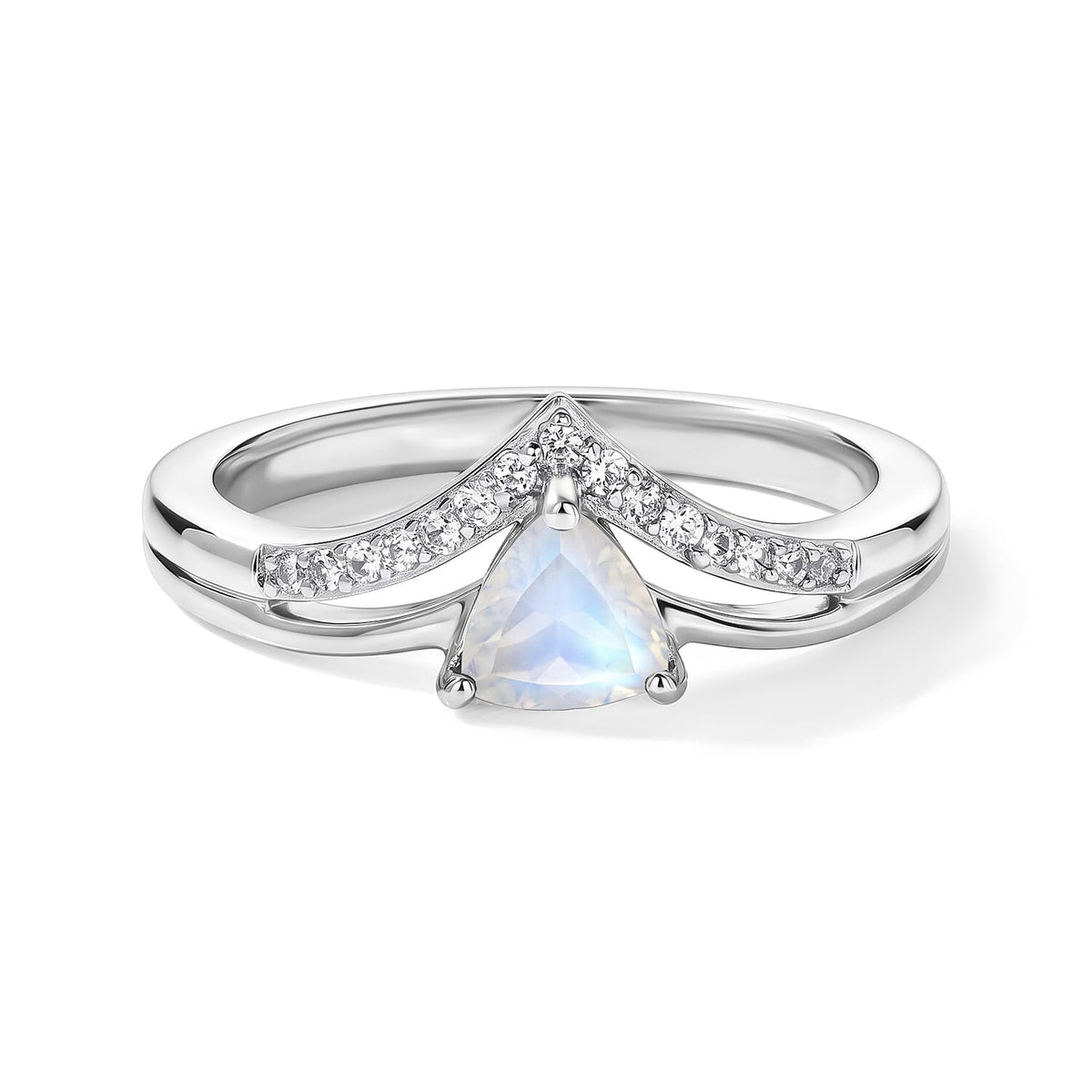 D''Joy Bolivian Amethyst and White Zircon 0.60 ctw Ring in Rhodium Over Sterling Silver (Size 10.0)