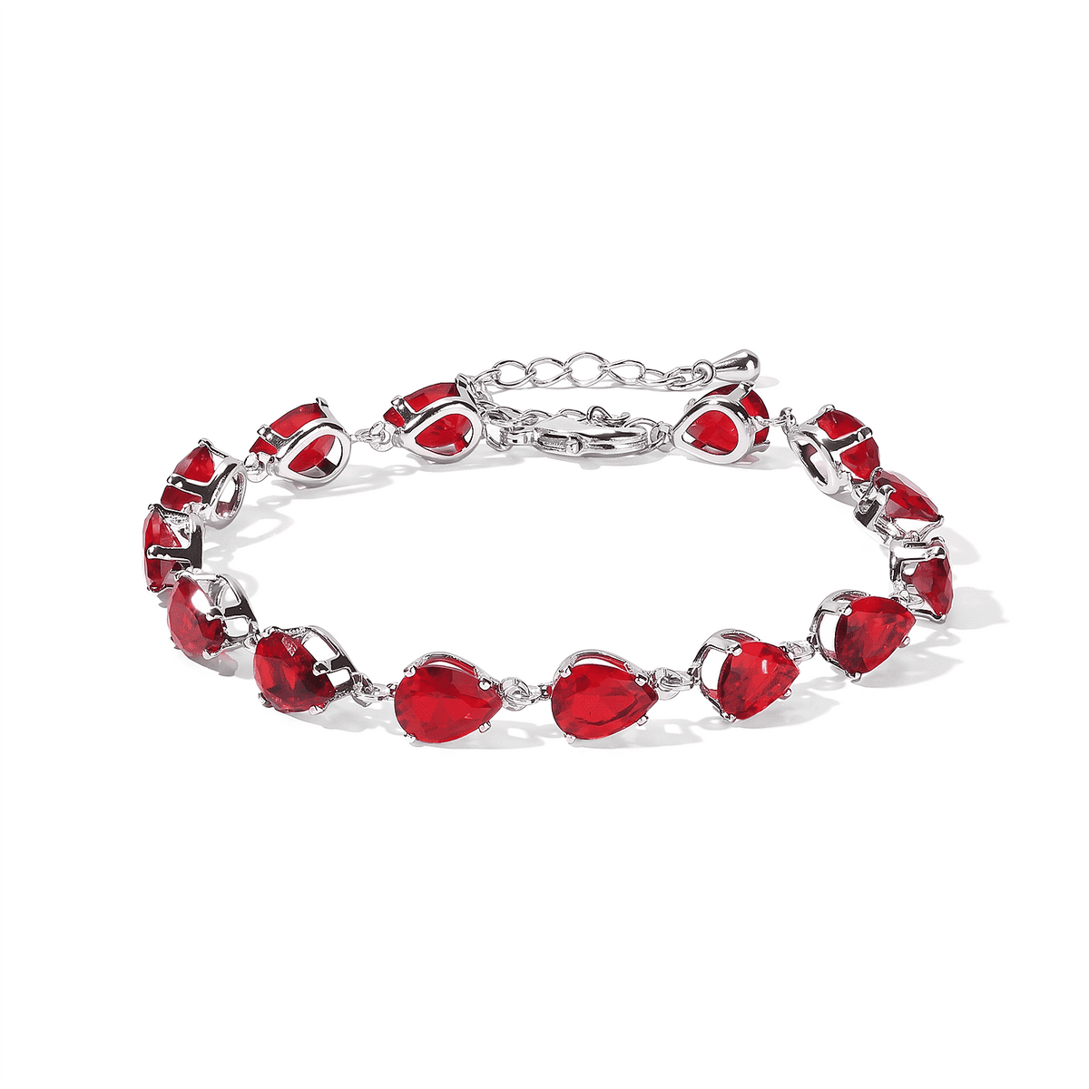 Simulated Diamond Bracelet in Silvertone (7.50In) 18.9ctw