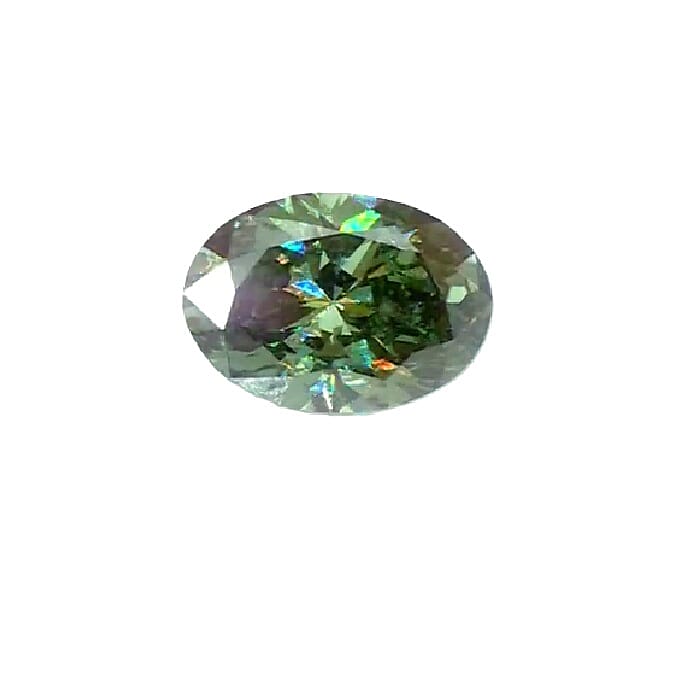 Lab Grown Green Diamond (E-F, VS) (Ovl 11.8 mm) 3.03 ctw