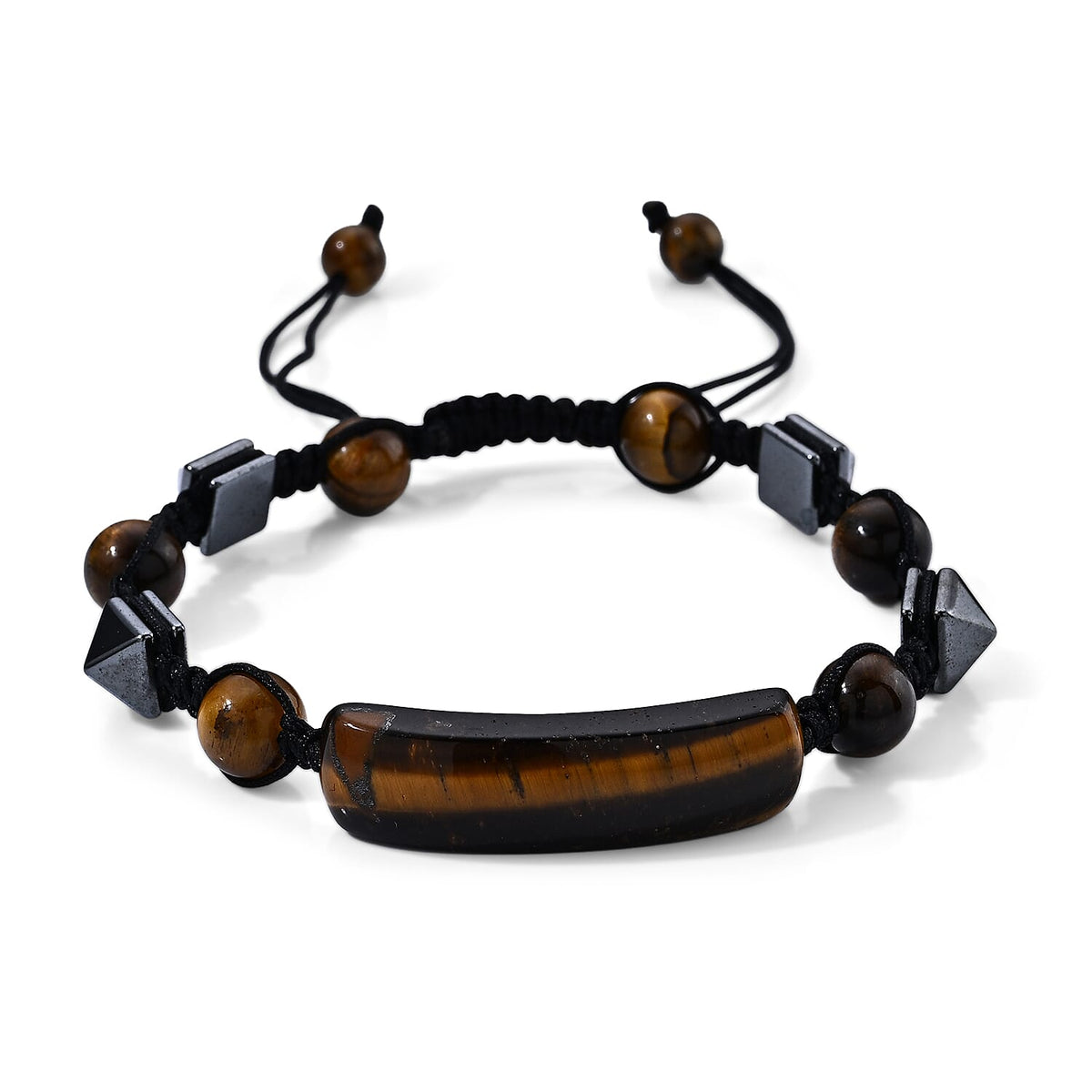African Amethyst and Hematite 70.00 ctw Beaded Bracelet