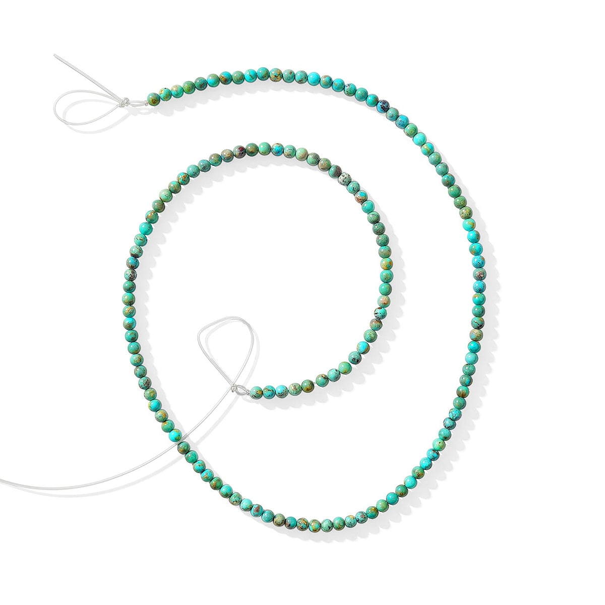Turquoise 3-4mm Beaded Necklace (16 Inches) 24.15 ctw