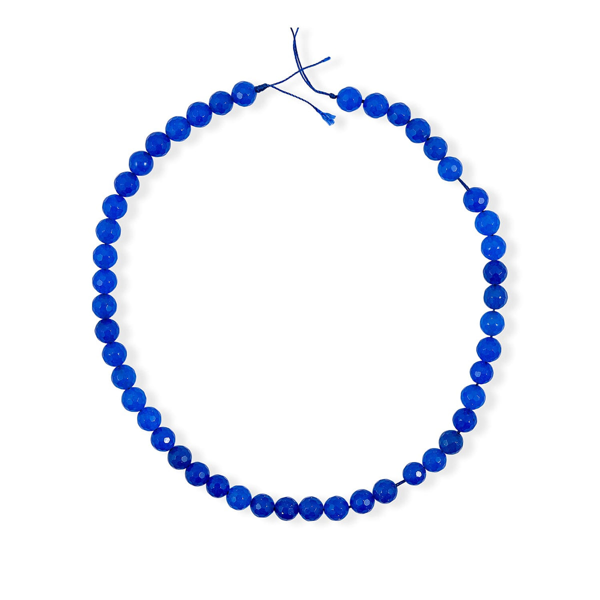 Blue Agate Round Beaded Necklace (16 Inches) 157.90 ctw