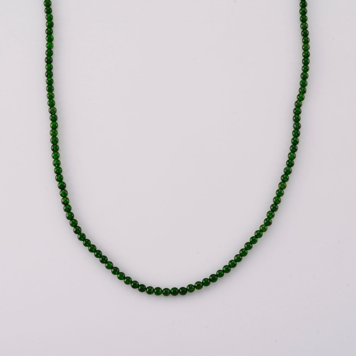 D''Joy Chrome Diopside Beaded Necklace in Sterling Silver (20 Inches) 85.00 ctw