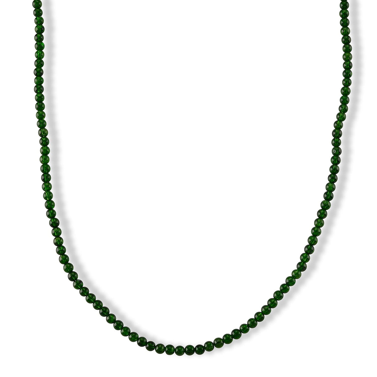 D''Joy Chrome Diopside Beaded Necklace in Sterling Silver (20 Inches) 85.00 ctw
