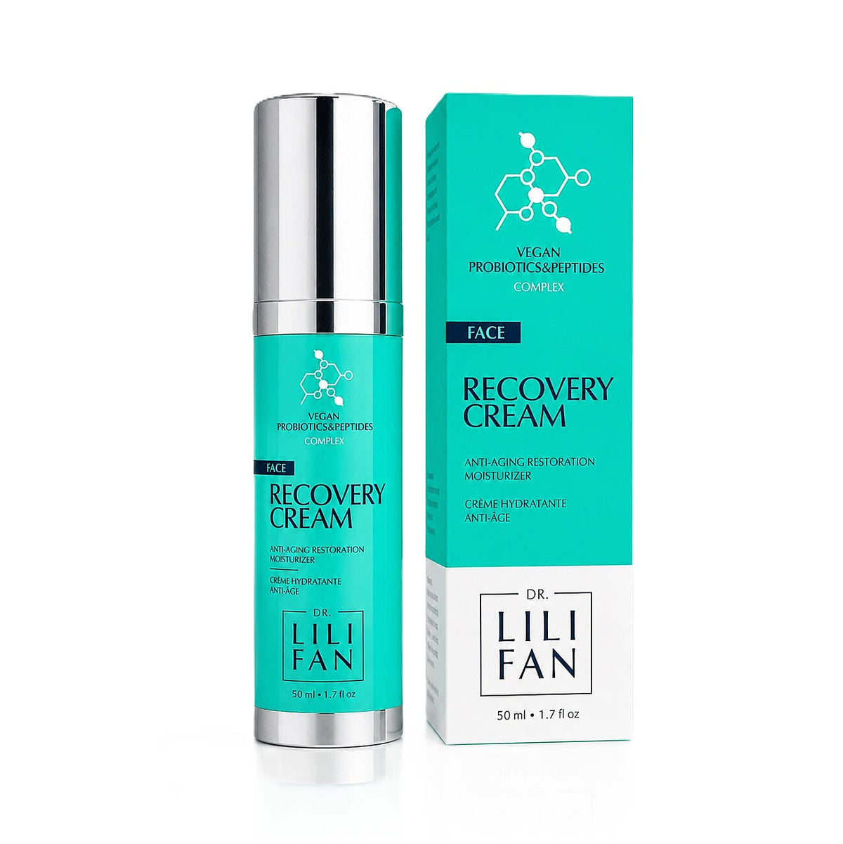 Dr. Lili Fan Vegan Probiotics & Peptides Recovery Cream (1.7oz) Made in US