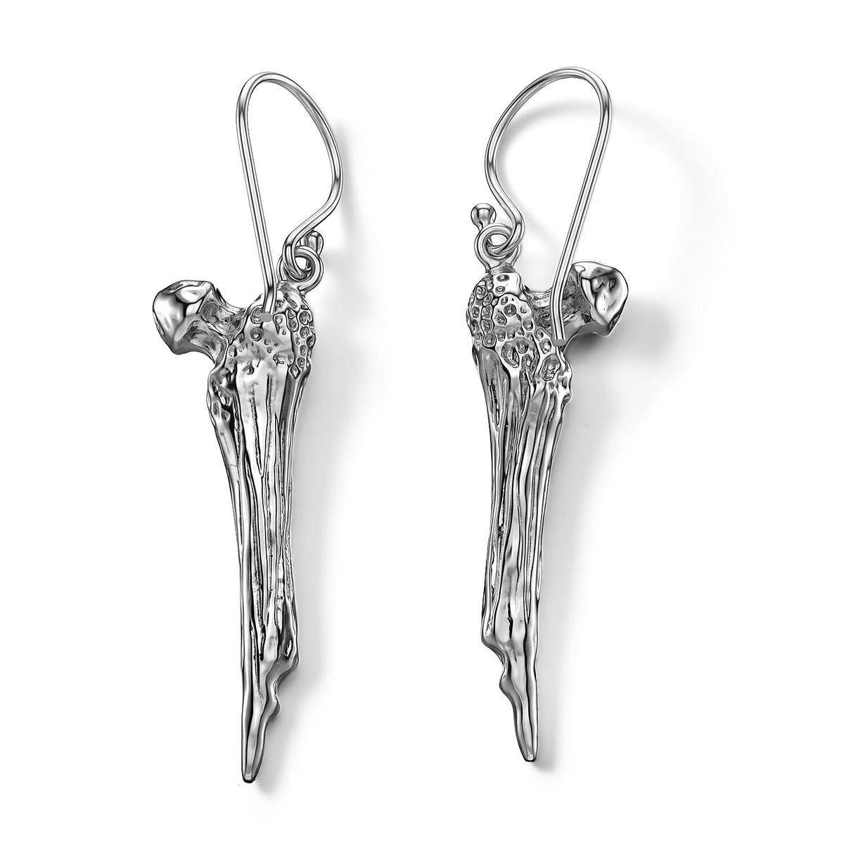 D''Joy Bali Legacy Dragon Bone Earrings in Sterling Silver 8.40 Grams