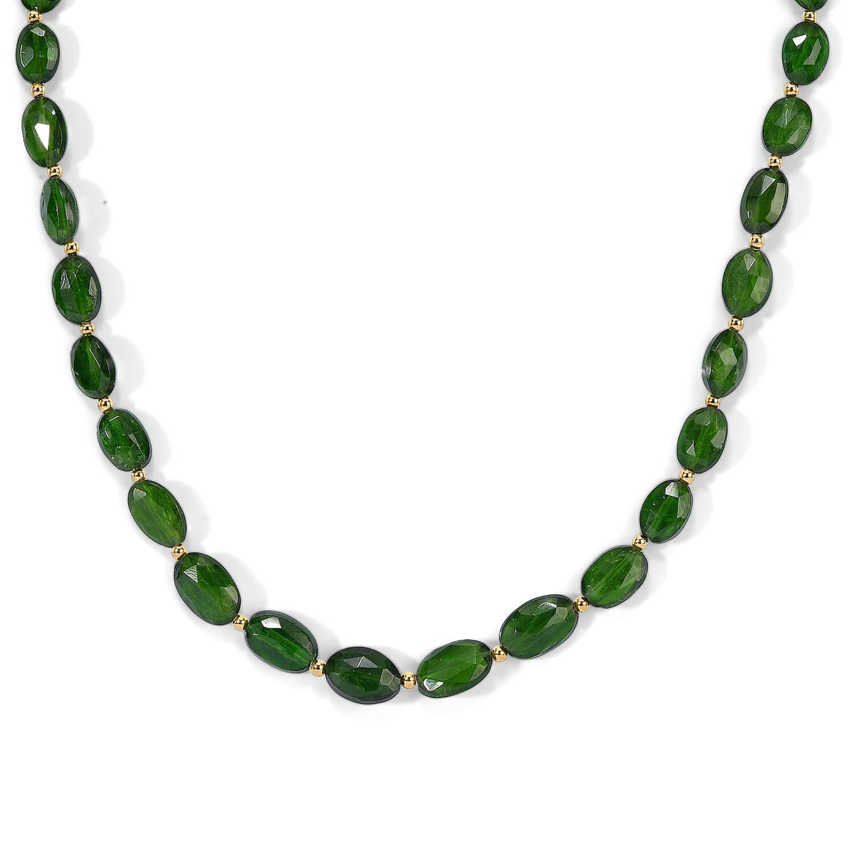 D''Joy Premium Chrome Diopside Necklace (18 Inches) in 18K Vermeil YG Over Sterling Silver 50.00 ctw