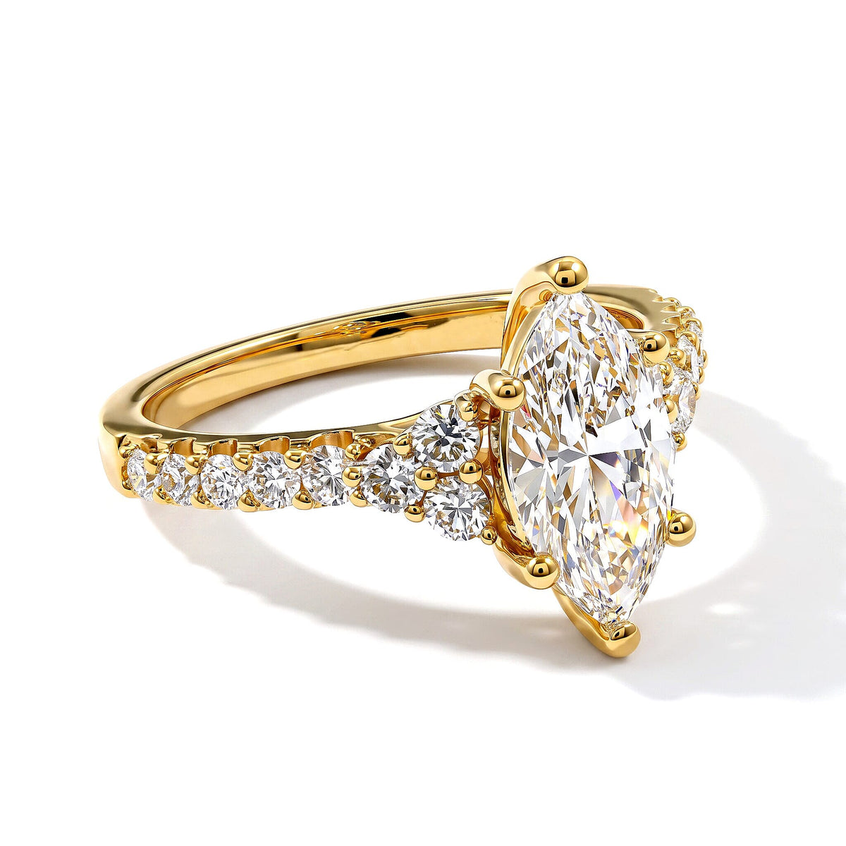 -14K Yellow Gold Lab Grown Diamond Ring , Gold Wt. 3.53 g 2.00 ctw