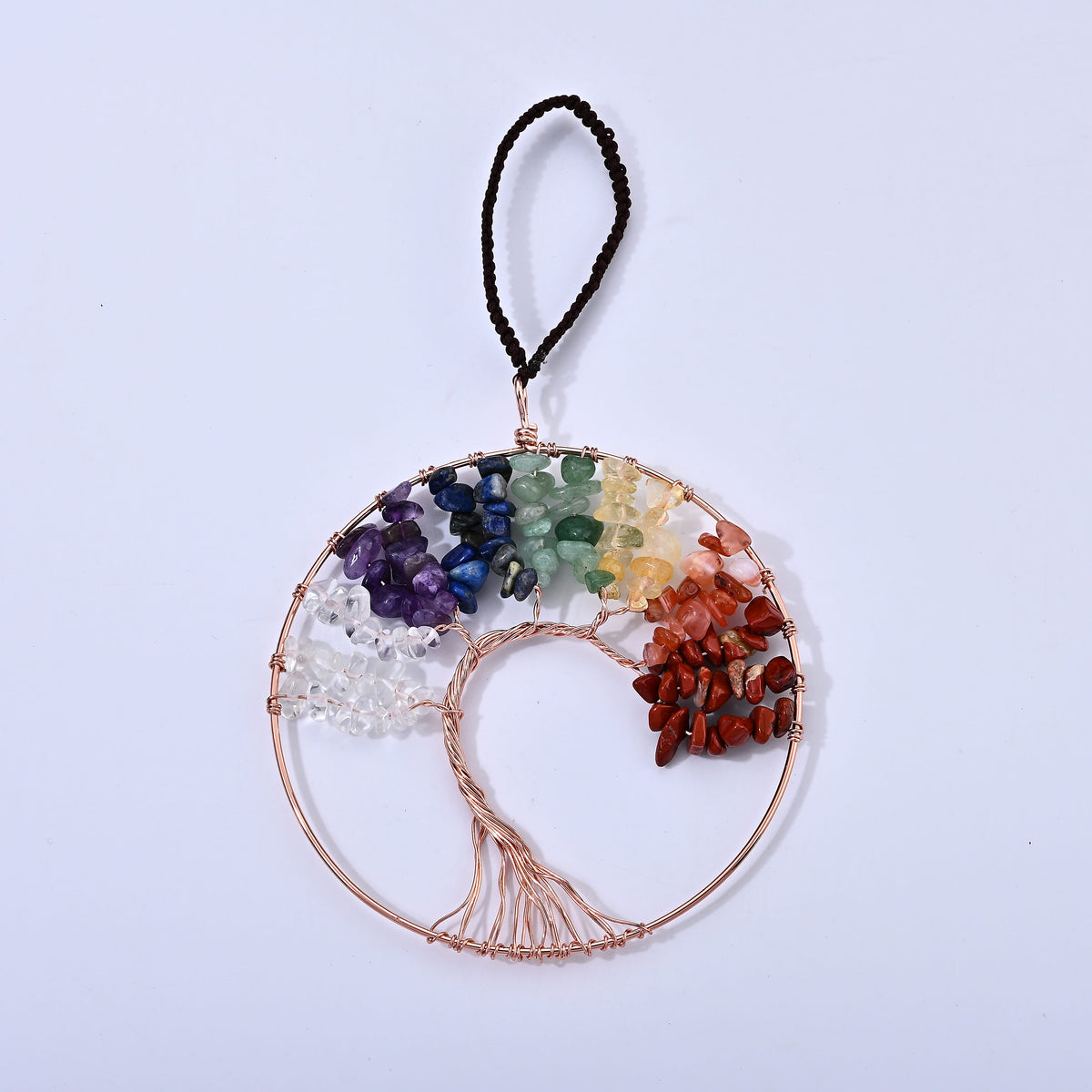 Rose Quartz 150.00 ctw Life Tree Charms in Rosetone