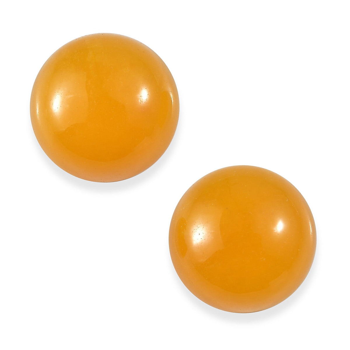 Yellow Jade Set of 2 (Rnd 10 mm) 9.65 ctw