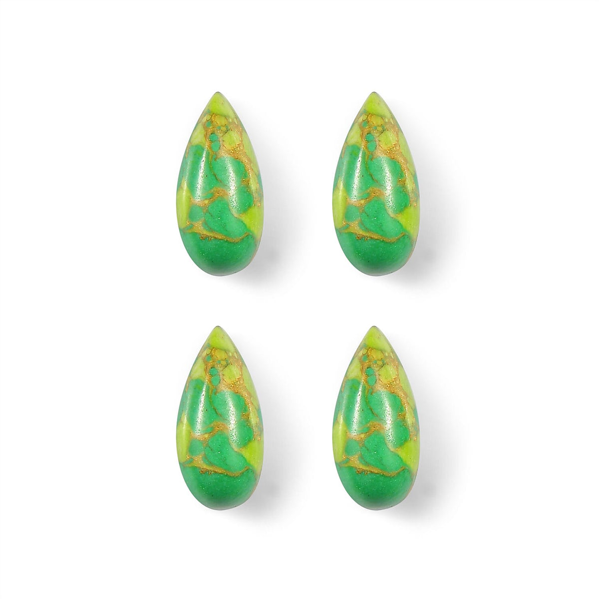 AA Green Turquoise Set of 4 (Pear 8x4 mm) 2.65 ctw