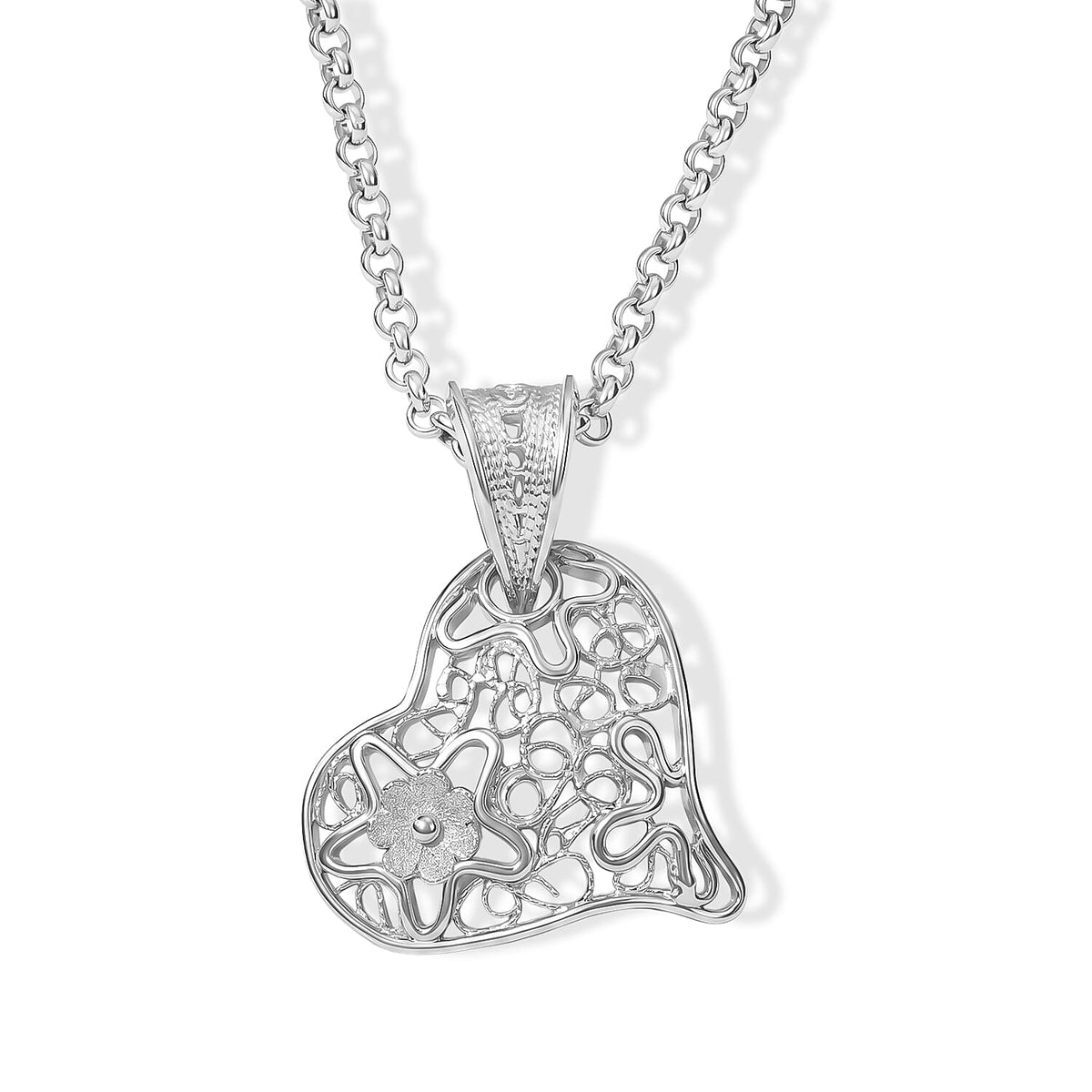 Treble Clef Pendant without Chain in Sterling Silver 2 Grams