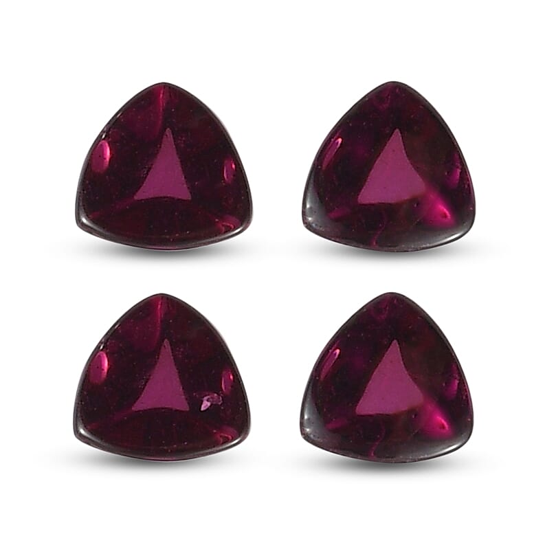 AAA Orissa Rhodolite Garnet Set of 4 (Tril 4.75 mm) 2.26 ctw