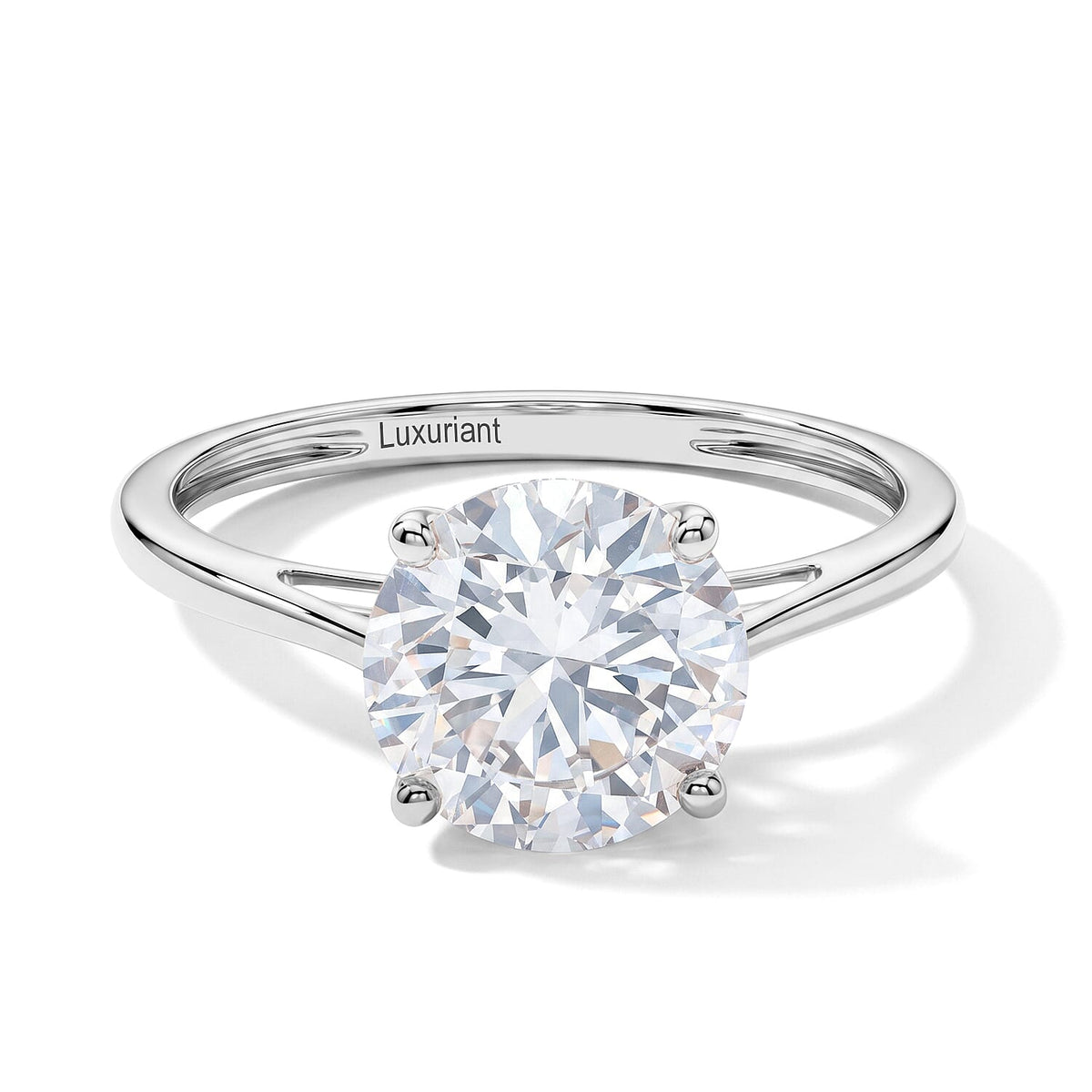 SGL Certified 10K White Gold Luxuriant Lab Grown Diamond (E-F, VS) Ring (Size 10.0) 3.00 ctw