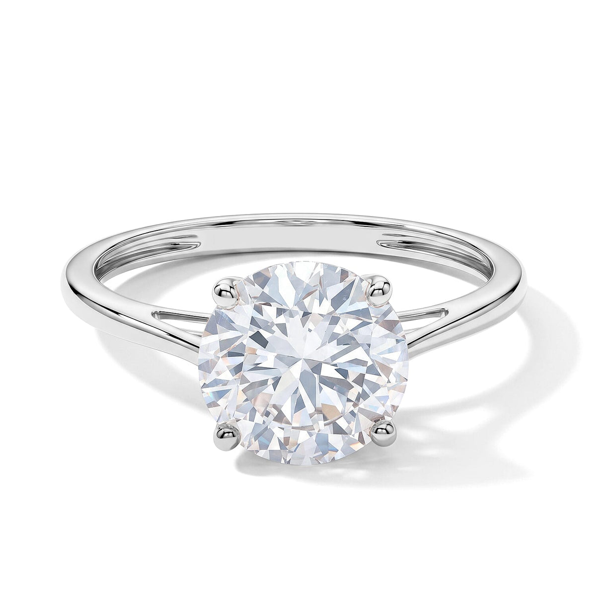 SGL Certified 10K White Gold Luxuriant Lab Grown Diamond (E-F, VS) Ring (Size 10.0) 3.00 ctw