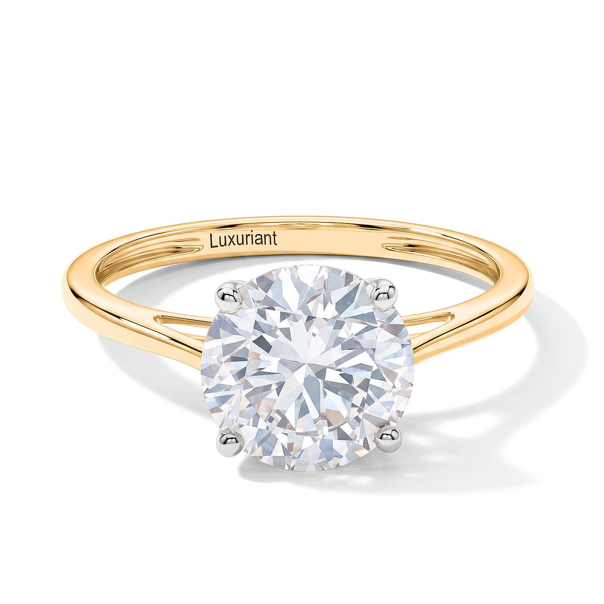 SGL Certified 10K White Gold Luxuriant Lab Grown Diamond (E-F, VS) Ring (Size 10.0) 3.00 ctw