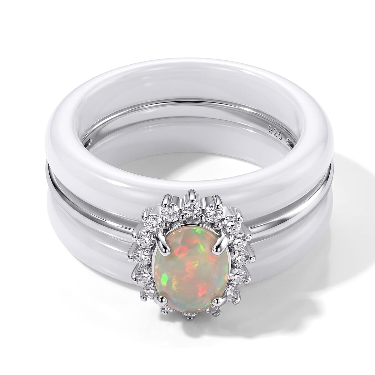 D''Joy Red Jade, Multi Gemstone Stackable Ring in Rhodium Over Sterling Silver (Size 10.0) 19.65 ctw