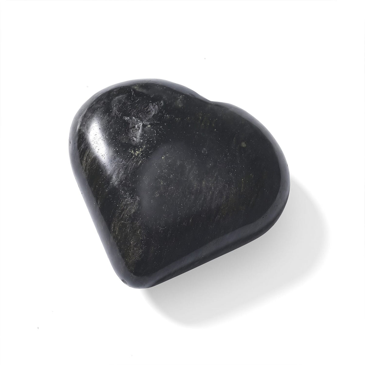 Puffy Heart, Obsidian Rainbow 2" Approx 485Ctw