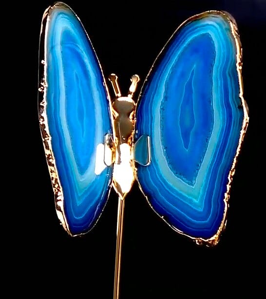 Blue Agate Butterfly