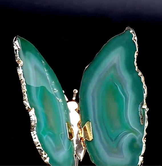 Blue Agate Butterfly