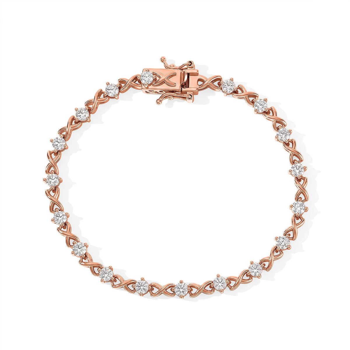 EverTrue Moissanite 2.00 ctw Bracelet in Platinum Bond (6.50 In)
