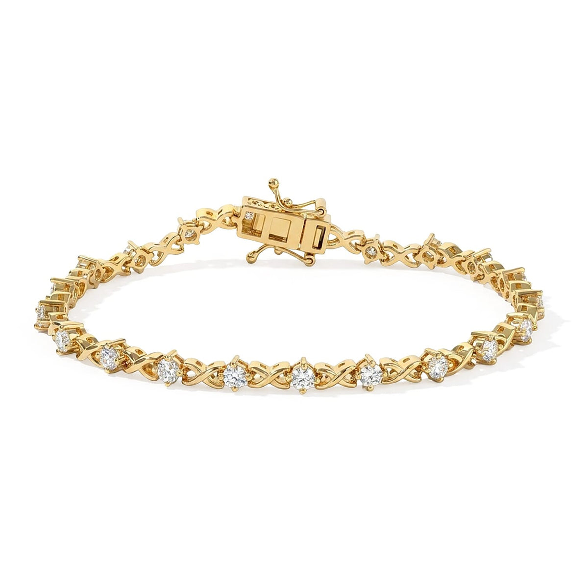 EverTrue Moissanite 2.30 ctw Bracelet in Platinum Bond (7.25 In)