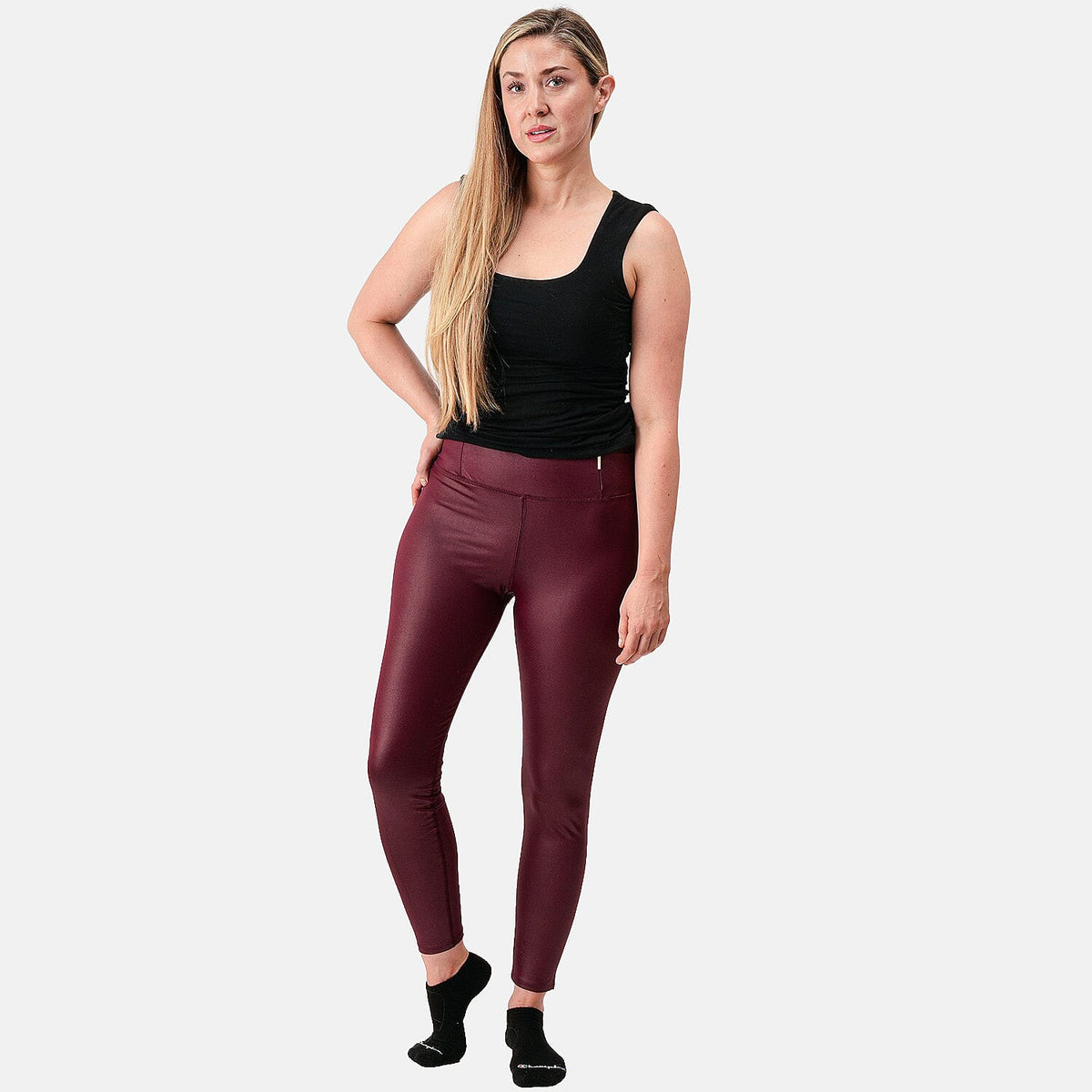 Tahari Jet Black High Wasited Leggins - S