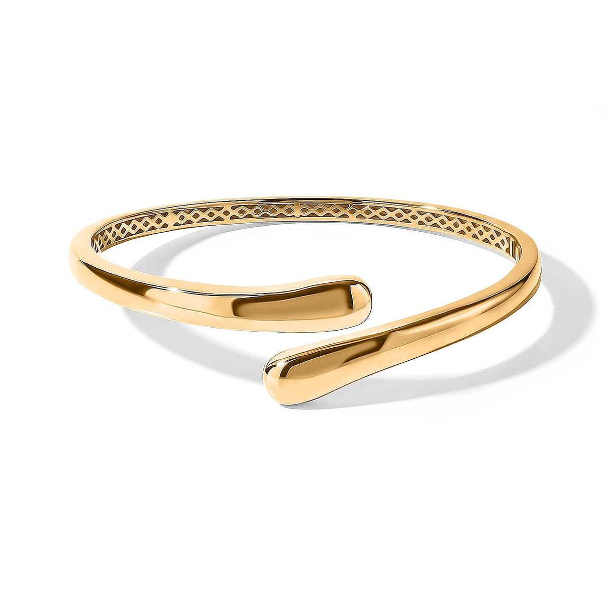 EverTrue 18K Yellow Gold Plated Bangle Bracelet (7.25 In)