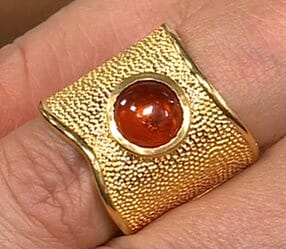 EverTrue Amber Fancy Ring in 18K YG Plated (Size 7) 1.00 ctw