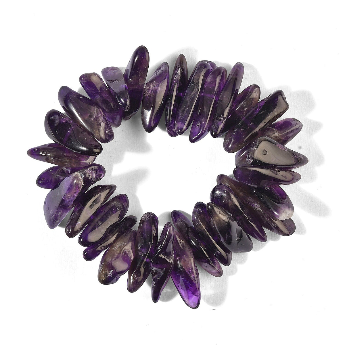 Amethyst 340.00 ctw Beaded Bracelet (Adjustable)