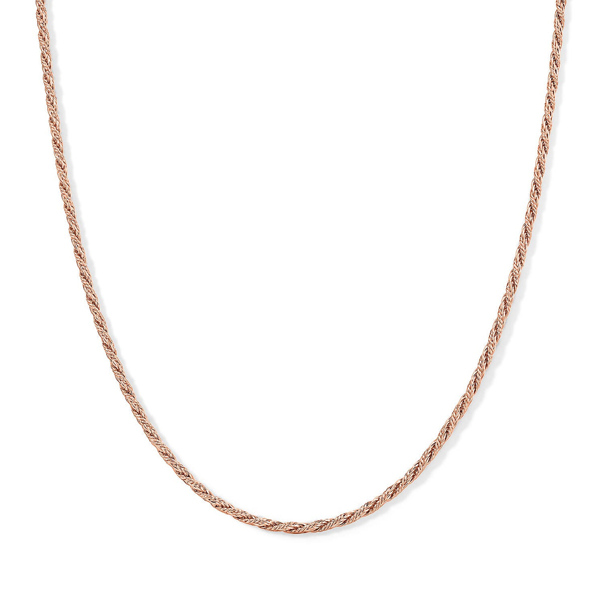Fancy Chain Necklace (24-26 Inches) in ION Plated RG Stainless Steel