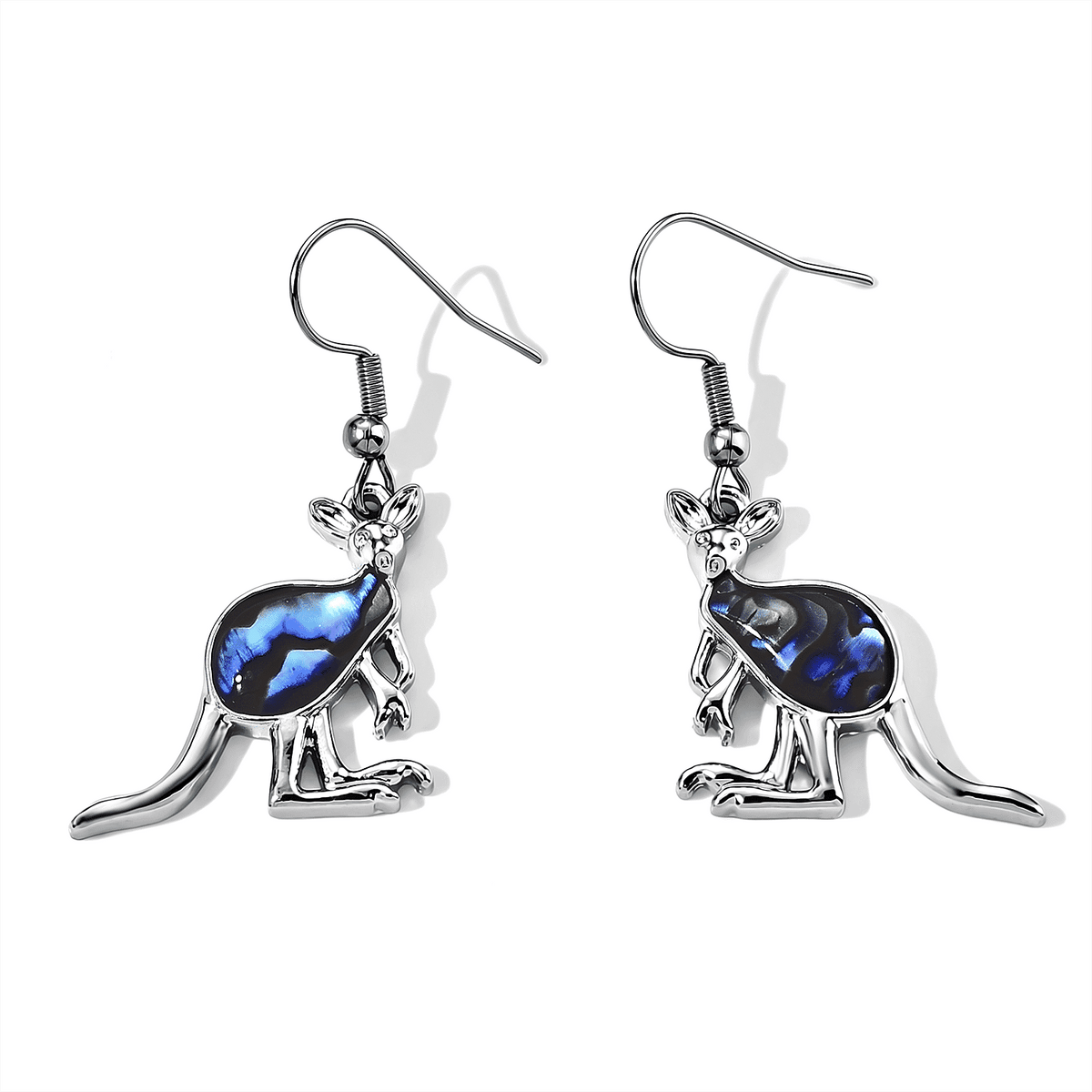 Abalone Shell Tranquil Beauty of The Ocean Earrings in Silvertone
